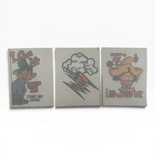 Lot 3 Vintage 1970s Roach Iron On Transfers | Love Me | Hard Day | Lightning picture