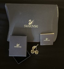 RARE Swarovski Cherry Crystal Brooch Ster. Silver Stem w/Boxes & Certificate NEW picture