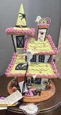 Halloween 16 LED Light Up Witch Pumpkin Spider Gingerbread House Ghost Black Cat picture