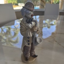 Lladro #5471 “Sad Sax” Clown playing saxophone Retired Mint / EXTRA CLOWN FREE  picture