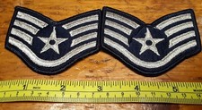 New Air Force USAF Staff Sergeant SSgt Rank Stripes Insignia Blues 3