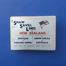 Vintage Shaw Savill Lines Souvenir Playing Cards c1930's John Waddington Sealed picture