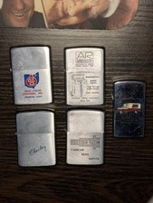 Lot Of 5  Used Vintage Advertising Zippos   picture