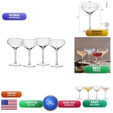 Mikasa Cheers Coupe Cocktail Champagne Glasses 15 oz Set of 4 Clear picture