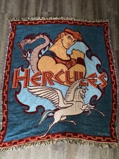 Vintage 1997 Disney Hercules blanket Reversible Bright Colors  picture