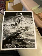 July 20, 1969 NASA Photo of Apollo 11 Moon Landing Aldrin on The Moons Surface picture