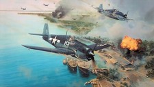 Hellcat Fury by Robert Taylor aviation art signed by three Pacific Hellcat Aces picture
