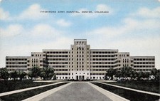 Aurora CO Fitzsimons Army Hospital Denver Colorado Military Vtg Postcard I43 picture