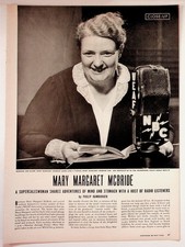 Mary Margaret McBride Radio Personality Vintage Magazine Article 1940s NBC picture