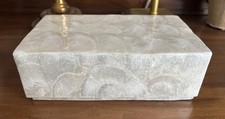 Capiz Shell Lidded Trinket Decorative Storage Box Jewelry Pearl Coastal Decor picture