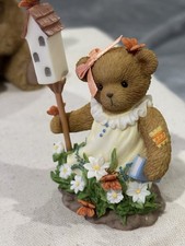 Cherished Teddies CT0116 Geraldine 2010 Charter Membership Figurine Birdhouse picture