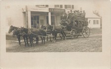 LP04 Manchester New Hampshire J. H. Greeley Co Stagecoach 1905-07  RPPC Postcard picture