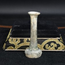 Genuine Ancient Roman Glass Bottle Vessel in Perfect Condition with No Damage picture