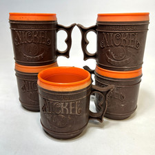 Vintage Whataburger Nickel Coffee Mug Lot of 5 Texas Fast Food Promo Cups picture