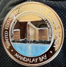 MANDALAY BAY HOTEL & CASINO $40 Limited Edition 999% 1.54 Oz Pure Silver Strike picture