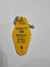 VTG Quality Inn Motel Hotel Room Key # 6  Bedford Pennsylvania Vacation  picture