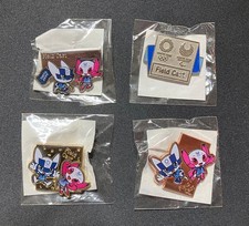 Tokyo 2020 Olympic Field Cast Pin Badges Set of 4 picture