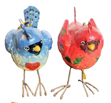 Red Bird And Blue Bird Christmas Ornament Set of 2 (T162) picture