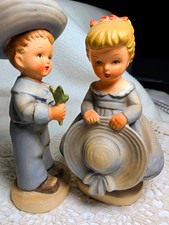 Vintage 1959 LEGO Japan Porcelain Boy & Girl Figurines Set Matching Pair 5.5