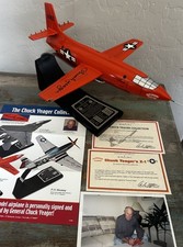 Danbury Mint Bell X-1 Rocket Research Model Plane 1/32 Signed by Chuck Yeager picture