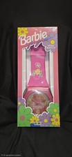 RARE Barbie For Girls Pink Wrist Watch Hanging Wall Clock 1993 Shelf NRFB  picture