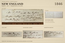 1846 New England Marietta Ohio Handwritten Receipt $1.25 Antique Paper picture