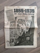 Original 1935 Volks - Zeitung 80 Years Anniversary Edition 1855-1935 Austria picture