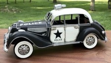 Chevrolet 1959 Chevy Jada Heat Tin Metal Retro Police Model Car, 6” x 12.5” picture