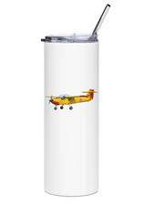 Saab MFI-15 Safari Stainless Steel Water Tumbler with straw - 20oz. picture