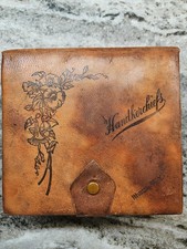 Vintage Tooled Leather Handkerchief Box - Ithaca, N.Y. picture