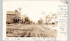 DOWNTOWN STREET clintonville wi c1910 postcard wisconsin real photo rppc main picture