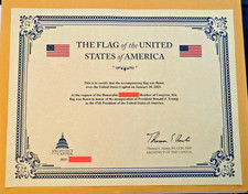 3x5 Flag Flown Over Capitol - Jan 20, 2025 - Trump Presidential Inauguration picture