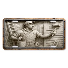 House Painter Stone Relief License Plate Aluminum – Flat Print – LP-OC008 picture