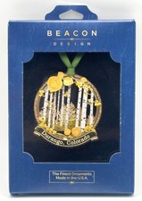 Beacon Designs Autumn Woods Aspen Trees Durango, Colorado Solid Brass Ornament picture