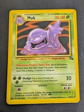 Muk 28/62 Unlimited Rare Fossil Pokemon 1999 Near Mint picture