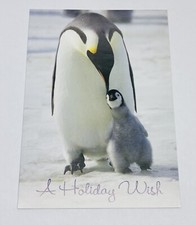 Happy Holidays Card “Beautiful Moments $ Happy Memories” Penguin Family Art P4 picture