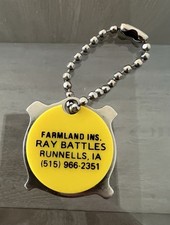 Vintage Farmland Insurance Advertising Keychain Runnells, IA (4) picture