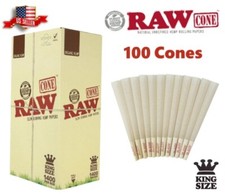 Authentic RAW Organic King Size Pre-Rolled Cones 100 Pack & picture