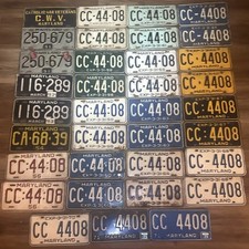 Vintage Maryland License Plates Various Years From 51’-71’ picture