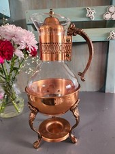 1970s princess house grass copper tea pot cornering heat proof picture