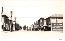 J61/ Manton Michigan RPPC Postcard c1930s Grocery Store Autos 277 picture