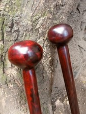 Maasai Traditional Rosewood Talking Stick Original Handcarved Wood 2 pcs picture