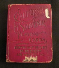 Antique 1913 California Souvenir Playing Cards – M. Rieder – w/ Box & Insert picture