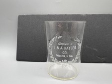 Antique J & A Kayser Co. Parkston, South Dakota General Store Drinking Glass picture