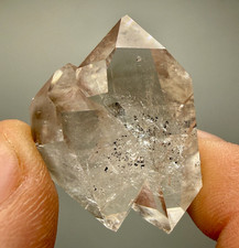 Herkimer Diamond Natural Cluster, 2 Gems w A Grade Clarity, Light Smoky Phantoms picture