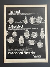 1966 - Vantage Watches - Original Print Advertisement (13.5 x 10.5) picture