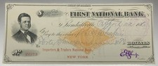 1876 State of Indiana Bank Draft $49.90 Revenue Stamp Importers Traders NY C2 picture