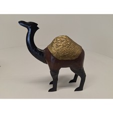 Vintage Handmade Camel Figure Brass Saddle picture