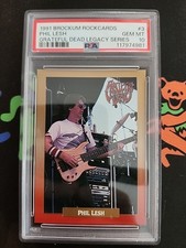 PHIL LESH 1991 Brockum Rockcards Grateful Dead #3 PSA 10 POPULATION 6 picture