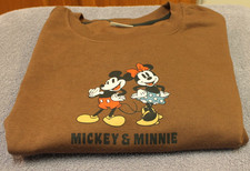 VINTAGE  DISNEY  SWEATSHIRT SIZE XL MICKEY & MINNIE FRONT  MICKEY & FRIENDS BACK picture